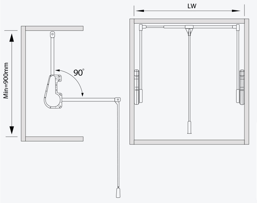 Kệ treo quần &aacute;o di động GARIS GWL14